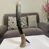 Home Real Viking Drinking Horn with Stand Ale Medieval Inspired Natural Finish Rustic Mythical Drink Vessel