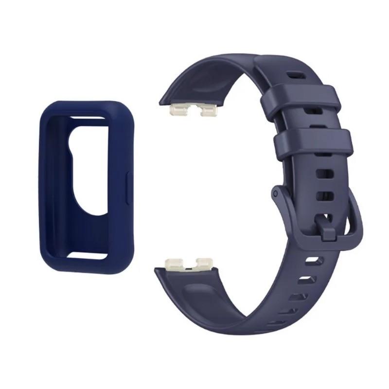 Silicone Strap For Huawei Band 8 9 10 Beacelet With Soft Case Replacement Watchband Accessories