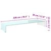 Vidaxl Podstawka Pod Monitor / Tv, Zielone Szkło, 100X30X13 Cm