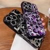 For iPhone 16 Pro Max Luxury Plating Magsafe Magnetic Flash Diamond Leopard Print Phone Case For iPhone 13 14 15 Plus Lens Cover