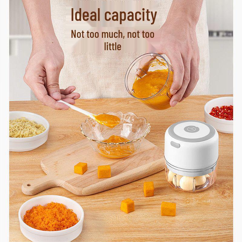 Compact Wireless Electric Garlic Chopper & Masher: Multi-functional Kitchen Tool for Mincing and Mashing Garlic