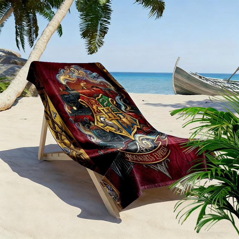 Magic School Fantastic Print Beach Towel, Large Soft Quick Dry Towel for Beach Camping Swimming