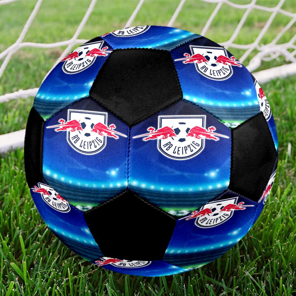RB Leipzig Indoor Soccer Ball Colorful All Ages Size 5 Machine Stitched PVC Competition Ready Durable High-Bounce