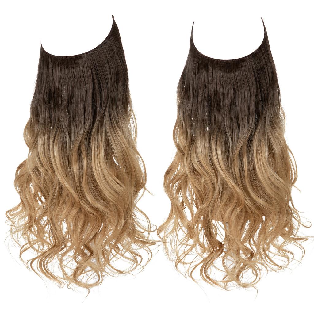 Wigs Have A Large Amount Of Hair, U-Shaped Hair Extensions, Women'S Fishing Line Wigs, Invisible Natural Long Curly Hair