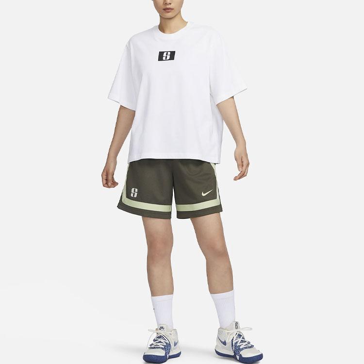 Nike Баскетбольные брюки Sabrina Dri-FIT Colorblock с дышащими влагоотводящими свойствами, женские, оливково-зеленые, FB8426-325