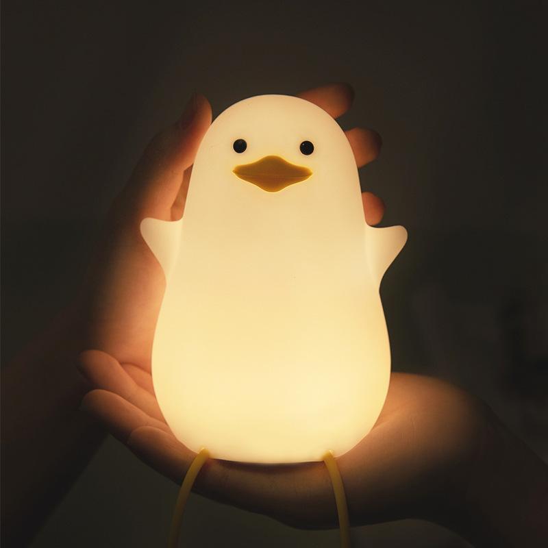 Night Light Cartoon Design Warm Light Touch Control ABS LED Bedside Children Eye-Care Nursing Atmosphere Small Table Lamp