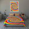 Colorful spiral vortex Bedding Duvet cover sets Duvet covers Pillowcases gifts (1 * Duvet Cover 2 * Pillowcases, without duvet insert)