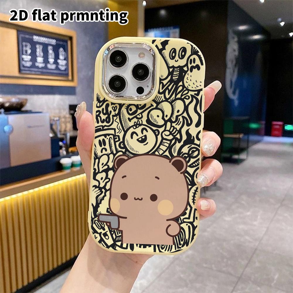 Phone case: 2D flat design suitable for iPhone 18 17 16 15 14 13 Pro protective case, couple style, simple and cute, Christmas and Halloween gift
