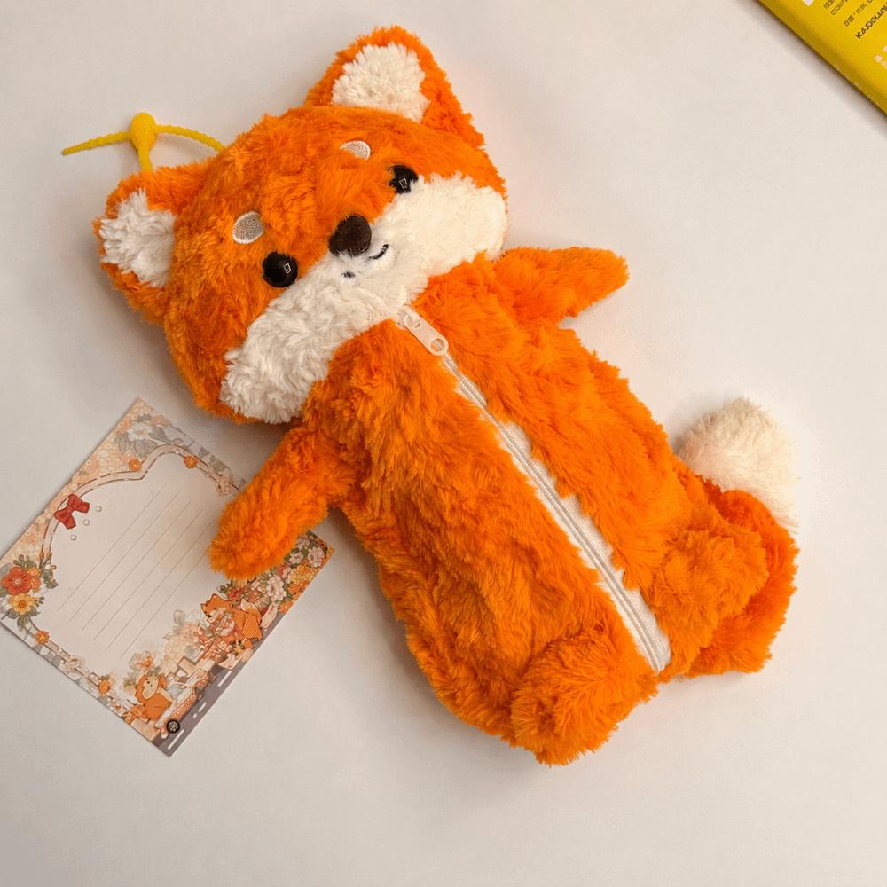 Plush Pen Bag Fox Doll Stationery Organizer High Quality Stationery Bag Back To School Gift