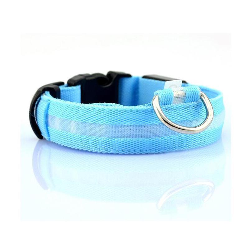Светодиодный ошейник для собак, мигающий светящийся регулируемый защитный свет, нейлоновая бирка