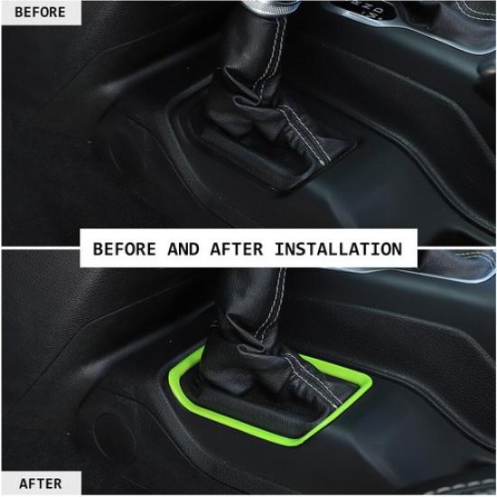 Зеленая накладка на рамку рычага переключения передач 4WD для Jeep Wrangler JL JLU JT 2018+