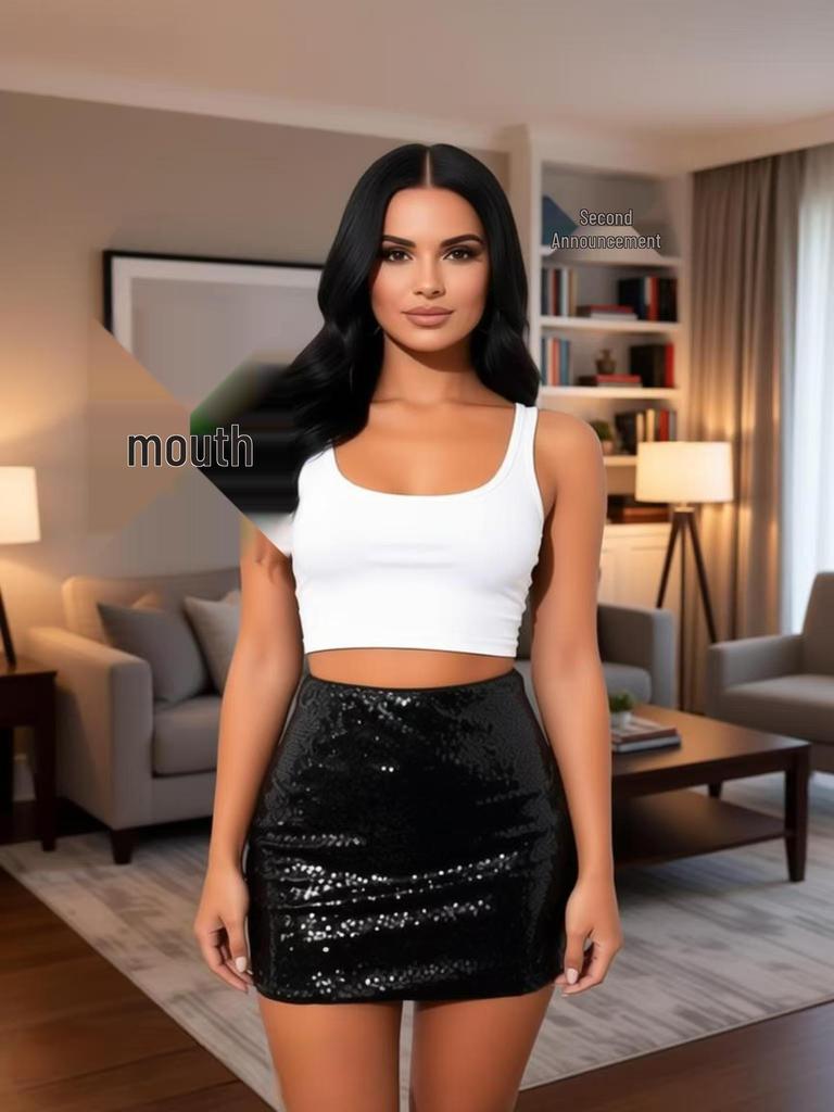 Мини-юбка bodycon с пайетками, весна/лето 2026 - Европейский и американский стиль