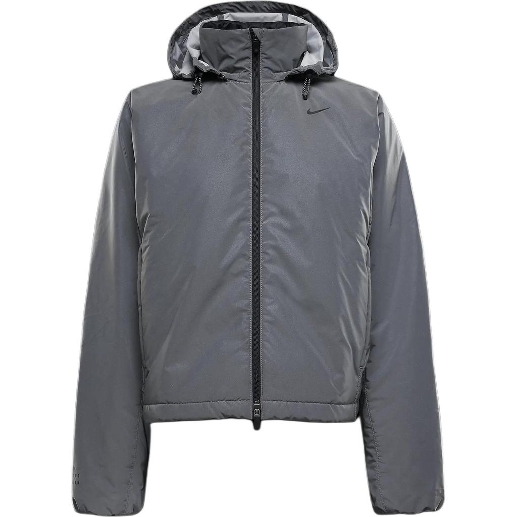 Nike Removable Logo Long Sleeve Loose Cotton Jacket Women jackets Black FV6421-011
