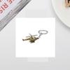 Spiral Leaf Brass Helicopter Keychain Metal Copper Pendant Helicopter Keyring Backpack Pendant