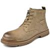 Мужские ботинки из натуральной кожи Высококачественные повседневные ботинки для офиса и отдыха, вечеринки, улицы, мотоцикла, взрослые ботинки, популярные