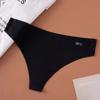 New Women’s Ultra-thin Seamless Thongs Sexy Low Waist See Through Panties Solid Ice Silk No Show Breathable Panties Soft Comfy High Elastic Thongs