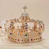 Папская Корона Золотой Сплав Стеклянный Крест Премиум-класса Высококачественная Высокоценная Корона