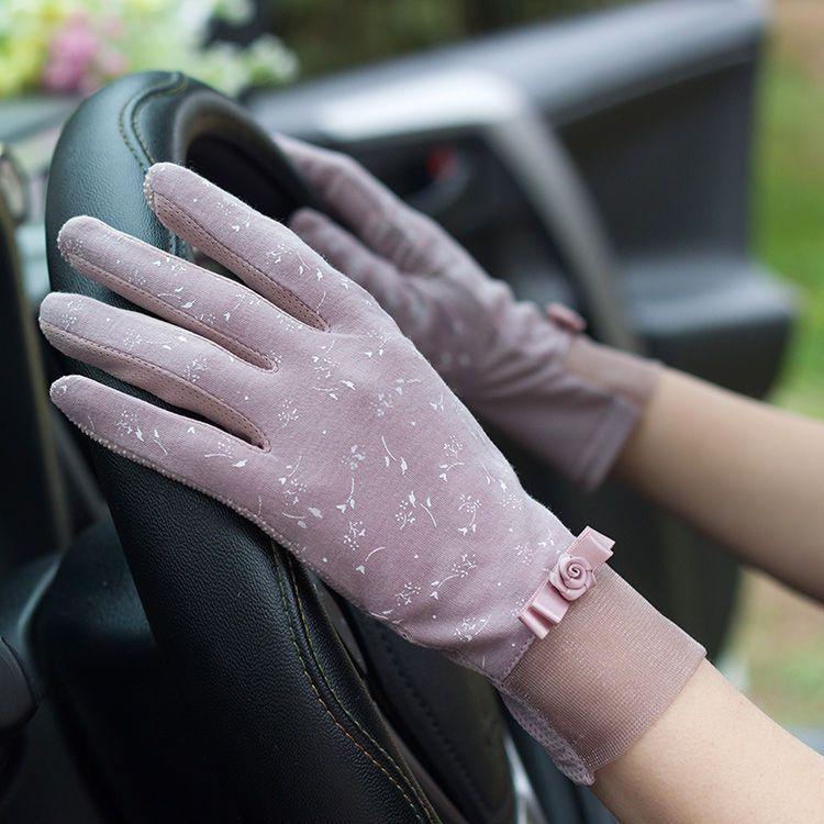 Элегантные кружевные перчатки с бантом для женщин — дышащая защита от солнца, идеально подходит для активного отдыха весной и летом