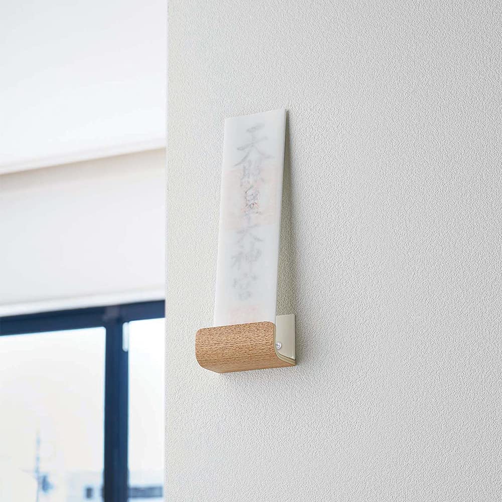 Yamazaki Single Shinto Tablet X X Simple Shinto Tablet 5285 (Yamazaki) Holder, Natural, Approx. W8.5 D4.5 H5cm, Rin, Shrine, Holder,