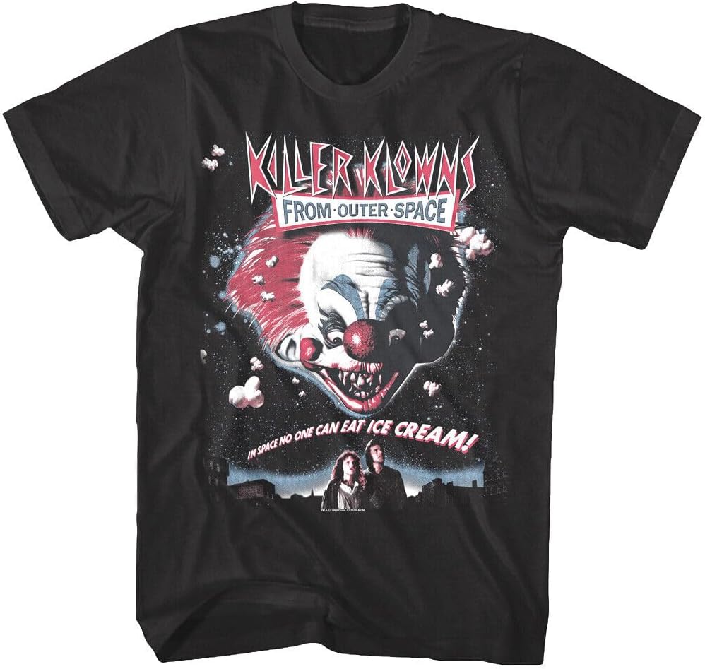 Killer Klowns from Outer Space Movie Poster Mens T Shirt in Space No One Can Eat