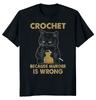 Crochet Murder Is Wrong Cat Unisex T-shirt