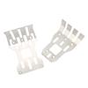 2Pcs RC Front Rear Chassis Skid Plates Stainless Steel Silver Armor Protection Plate RC Accessories