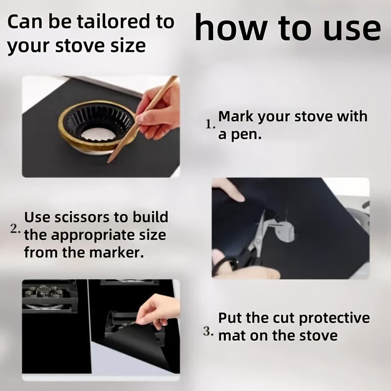3 шт. многоразовых защитных чехла для газовых плит - антипригарные, моющиеся и термостойкие чехлы для безопасности на кухне