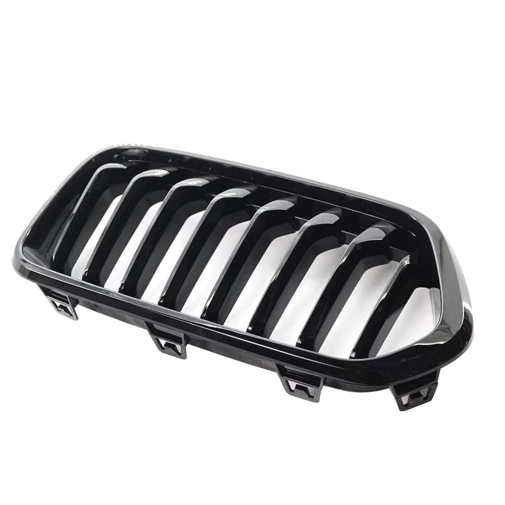 Передняя решетка для почек, глянцевые черные решетки, однолинейная накладка с одной планкой для BMW X2 F39 2018-внешнее украшение