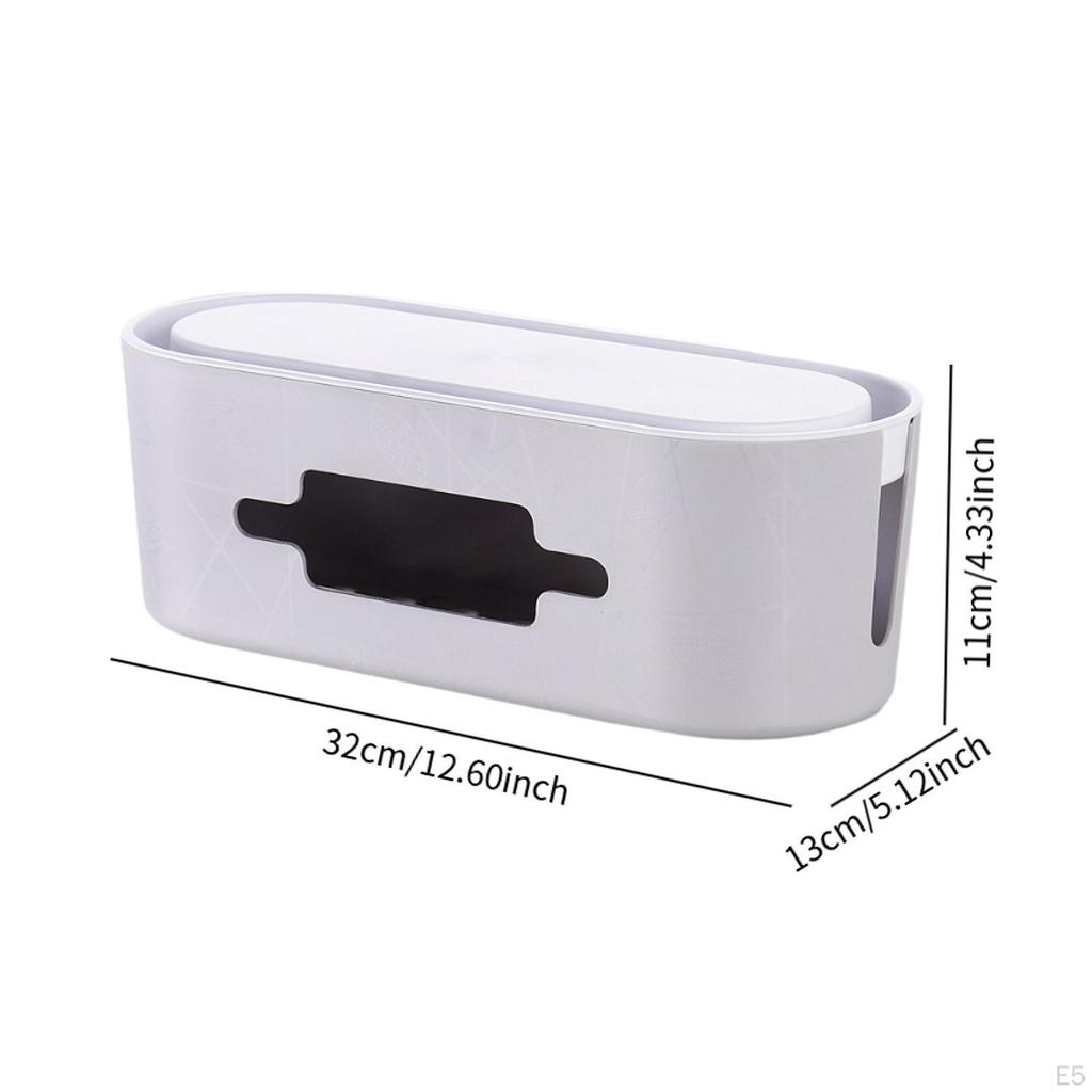 Коробка для организации кабелей Органайзер для сетевых фильтров 32x13x11см Легкий аксессуар Универсальный с телефоном