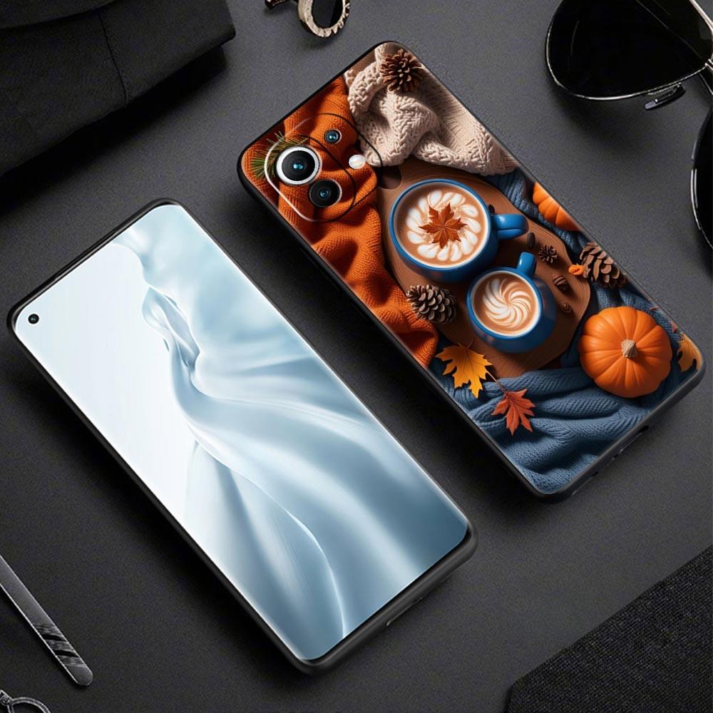 Чехол для телефона 'Тыква Осенние Листья Кофе' для Xiaomi Mi 17 Pro Max 15 14 13 12 11 Ultra 15T 14T 13T 12T Pro Lite Мягкий ТПУ