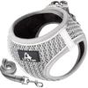 Dog Body Harness and Lead Gentle On the Reflective for Small and Medium Dogs and Cats Size Lil&Fam Harness, Set, Body, Mesh, (Gray, S)