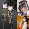 Fashion Fox Rabbit Animal Hairpin Hair Accessories Retro Alloy Headdress Hanfu Cute Girl Animal Hairpin HeadDecor Girls Headband