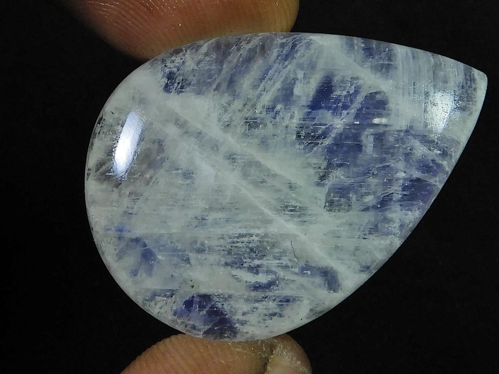 Натуральный дождевой лунный камень огненный кристалл груша кабошон россыпью драгоценный камень 27X37X7MM SK-898