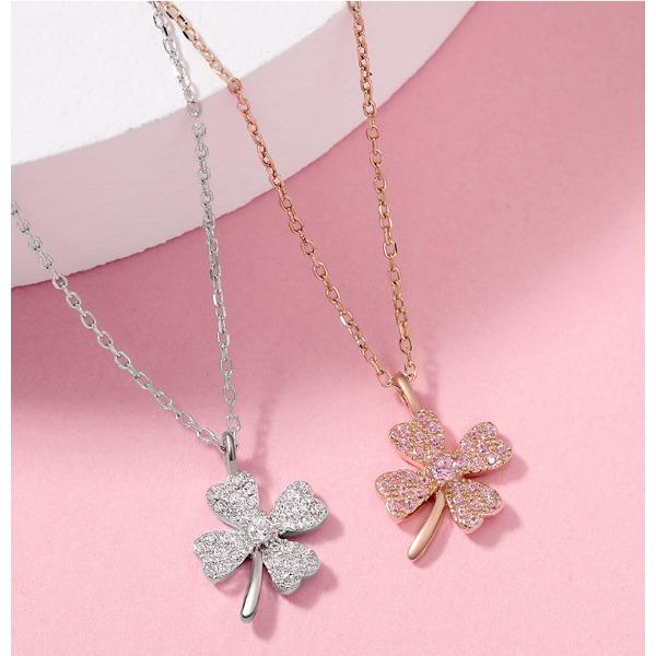 INS Холодный ветер японский корейский Четырехлистный Трава ожерелье женская ключичная цепочка минималистский кулон Счастливая трава