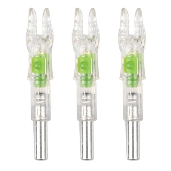 3 шт. светящихся наконечника для стрел с внутренним диаметром 0,244 дюйма, светодиодные светящиеся наконечники с переключателем ВКЛ/ВЫКЛ для охоты из лука