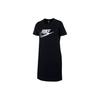 Logo Print Casual Short Sleeve Dress Kids Dresses Black CJ6927-010