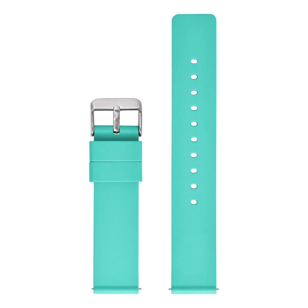 New Design Flat Smooth FKM Rubber Watch Strap 16mm 18mm 20mm 22mm 24mm Soft Quick Release FKM Rubber Watch Bands