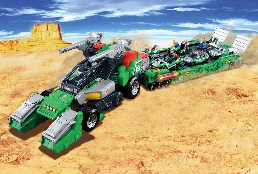 Tomica Hyper Green Ranger 3 Ranger Trailer first edition No. (with bonus)