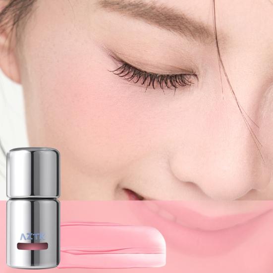 5ML Women Liquid Blush with Sponge Head Waterproof Sweat-Proof Long-Lasting Natural Lightweight Matte Nude Pink Orange Makeup Blusher
