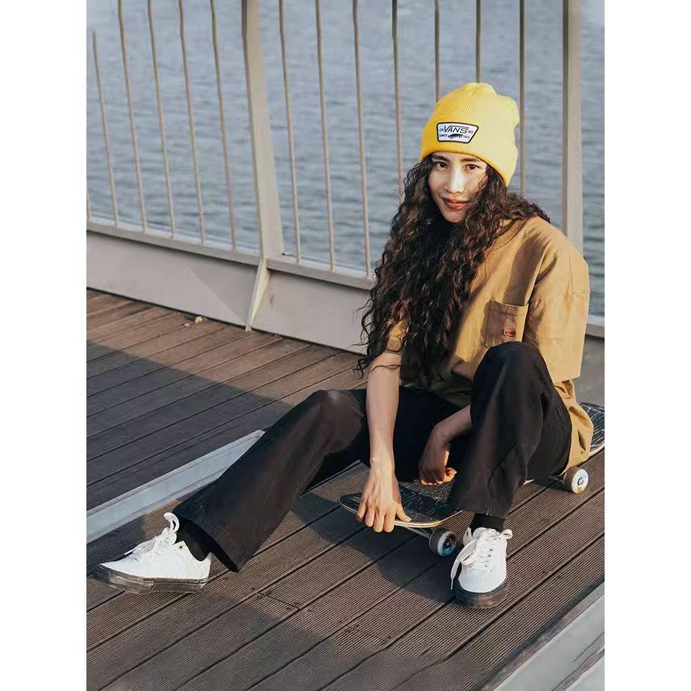 Vans Однотонная свободная повседневная футболка с коротким рукавом и логотипом с надписью «Pocket Letter», футболка унисекс цвета хаки VN0A5E5IDZ9