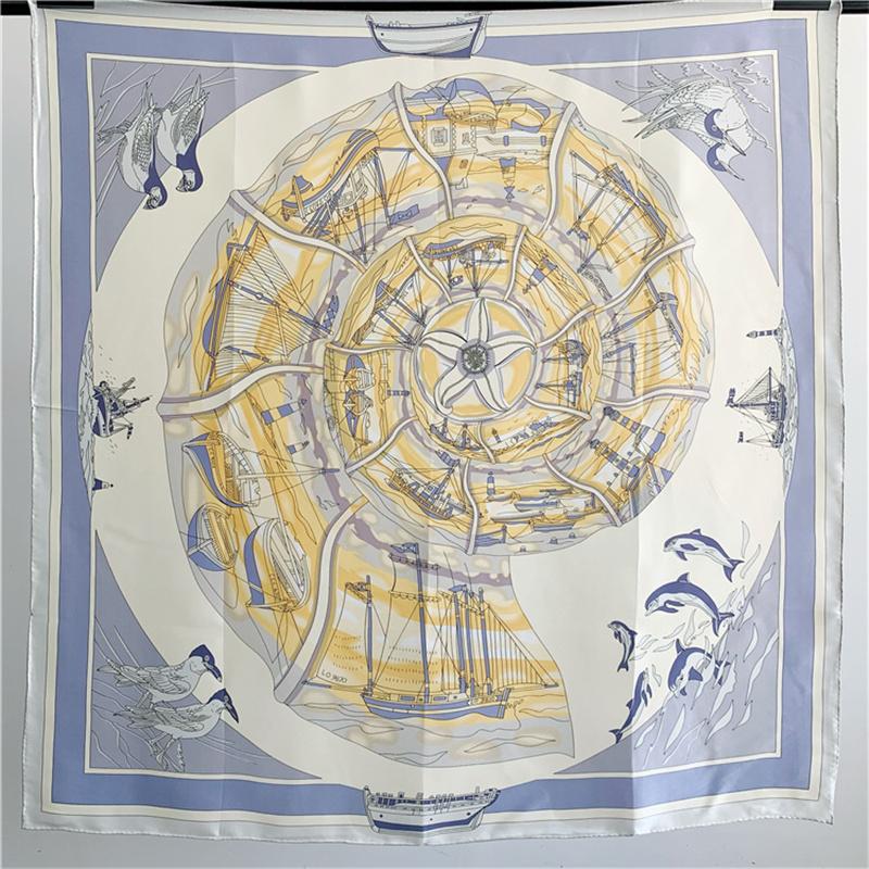 110*110 см квадратный шелковый шарф женский модный принт маленький шейный платок офисный женский пояс для волос носовой платок женский платок шаль шарф