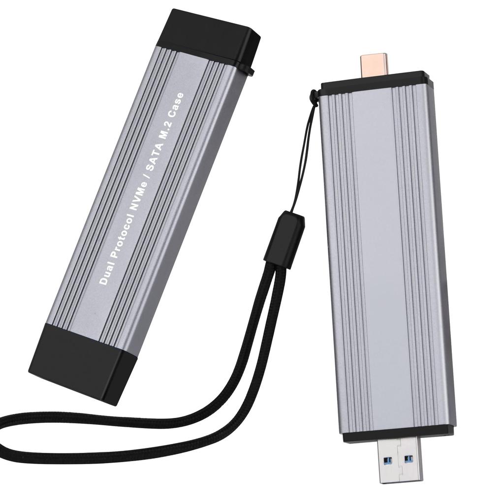 Корпус SSD M2 с двумя протоколами USB3.0/Type-C на M.2 NVME SATA SSD адаптер 10 Гб USB3.1 Gen2 USB C внешний SSD-бокс M/B&M Key