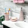 Premium Ceramic Bathroom Accessories Set of 3 | Modern Luxury Bath Set with 300ml Soap Dispenser, Toothbrush Holder & Soap Dish | Home Decor Items