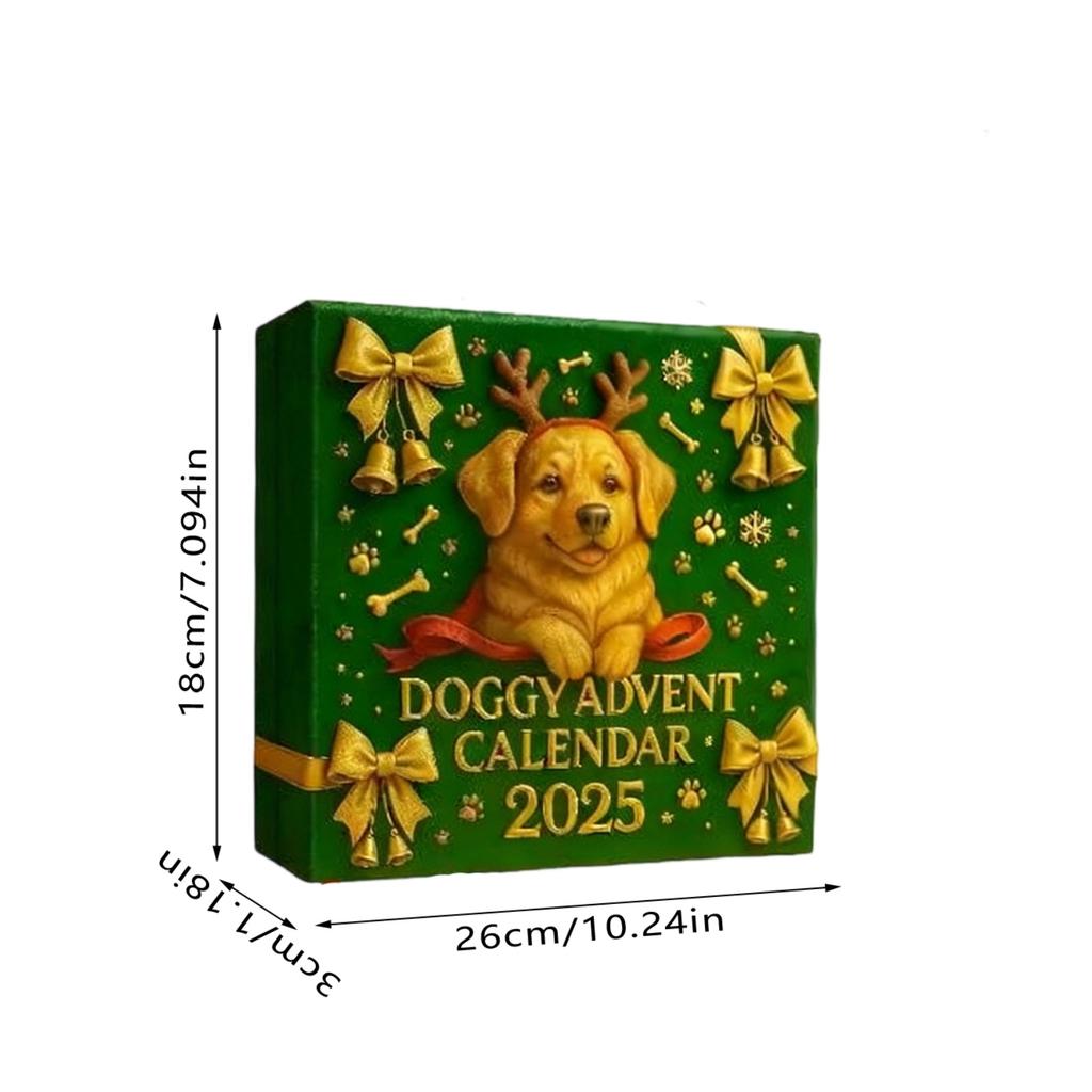 Christmas Advent Calendar Doggy Themed Acrylic Ornament Xmas Tree Hanging Decor Holiday Countdown Blind Box Gift