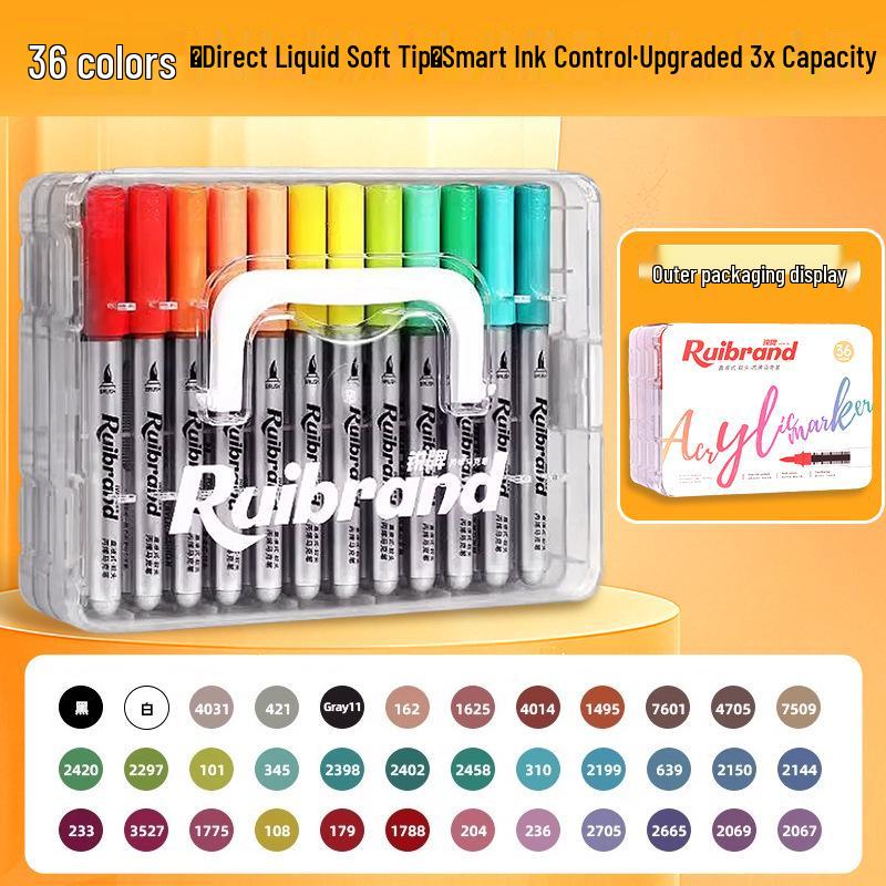 Полупрозрачный акриловый маркер с мягким наконечником для слоев, DIY-арта, детских граффити и рисования в начальной школе.