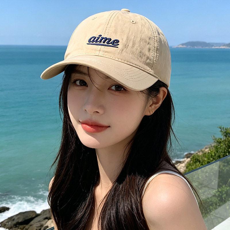 Letter cap women's new summer outdoor sports sun protection visor men's trendy baseball hat