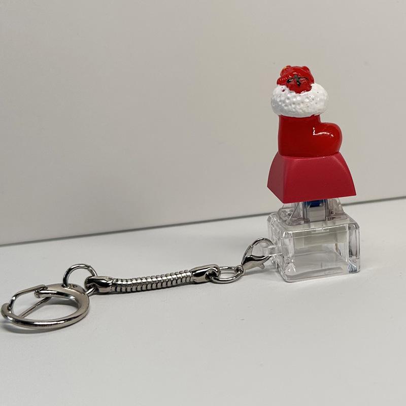 Mini Christmas Keyboard Keychain Fidget Toy Anti-Anxiety Stress Relief Sensory Toy for Kids Adults Holiday Party Gift