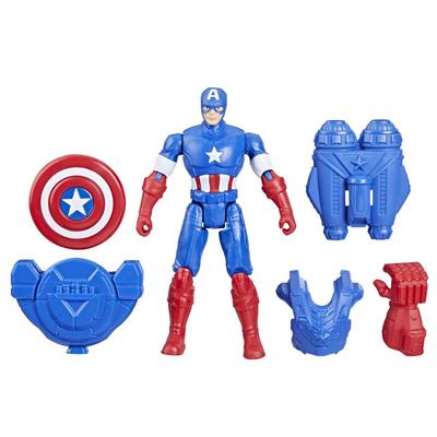 Hasbro Marvel Мстители Эпическая Серия Героев Боевое Снаряжение Капитан Америка Фигурка для возраста от 4 лет и Супергеройская Игрушка Аутентичная Фигурка, 4 дюйма (10 см) размер, вверх,