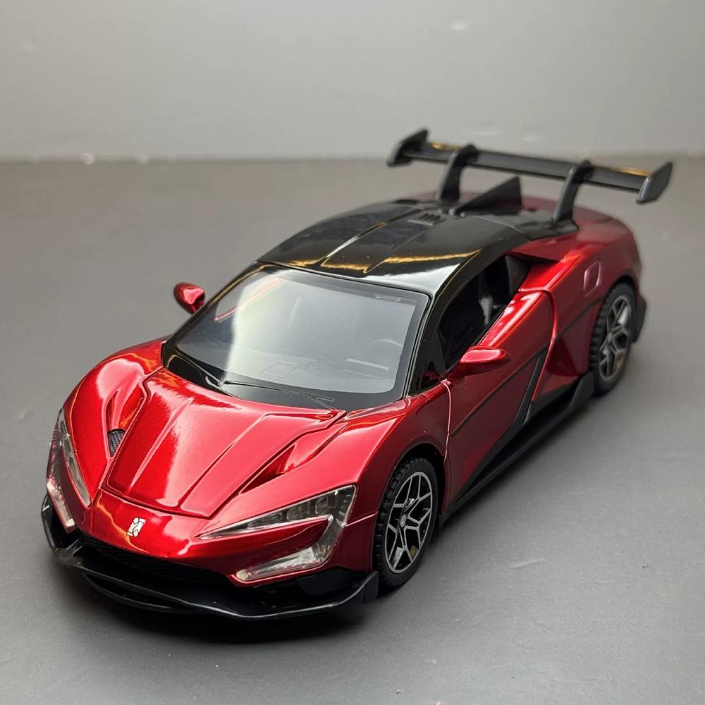 1:32 BYD YANGWANG U9 Martini Cars Металлические Игрушечные Модели Колеса Оттяжка Назад со Светом и Звуком Миниатюрный Спортивный Автомобиль для Детей Подарки на День Рождения