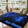 Crystal Velvet Square Rug Custom NameMonster Energy Pattern Non Slip Home Floor Decor Rug